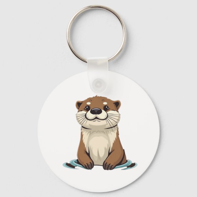Chaveiro Cartoon Otter Encantado (Frente)