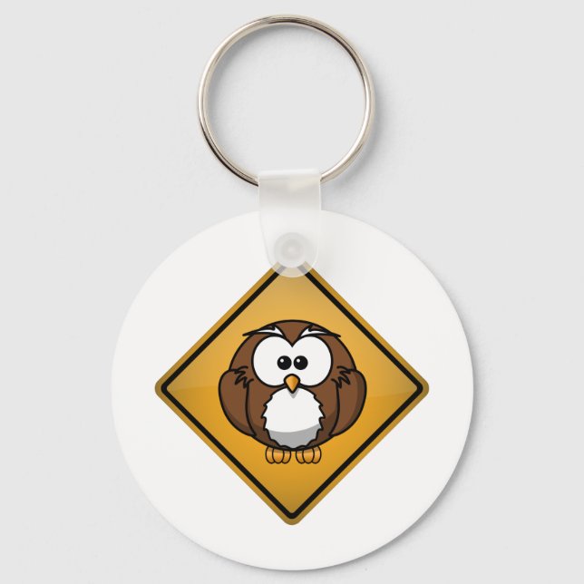 Chaveiro Cartoon Owl Sign (Frente)