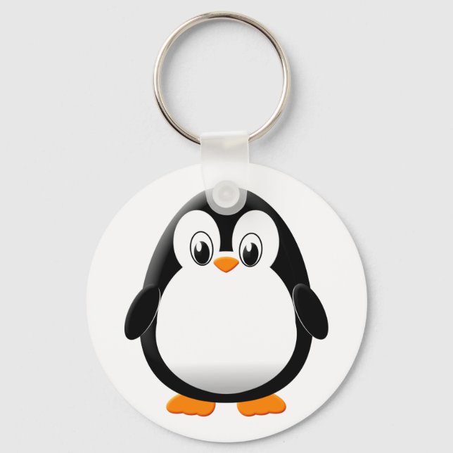 Chaveiro Cartoon Pinguim Bonito (Frente)