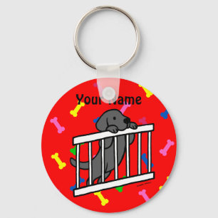 Chaveiro Cartoon Preto Labrador