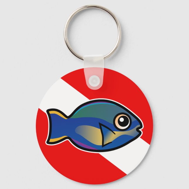 Chaveiro Cartoon Princess Parrotfish Dive Flag (Frente)