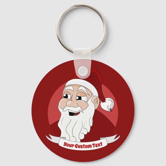 Chaveiro Cartoon Smiling Santa Claus (Frente)