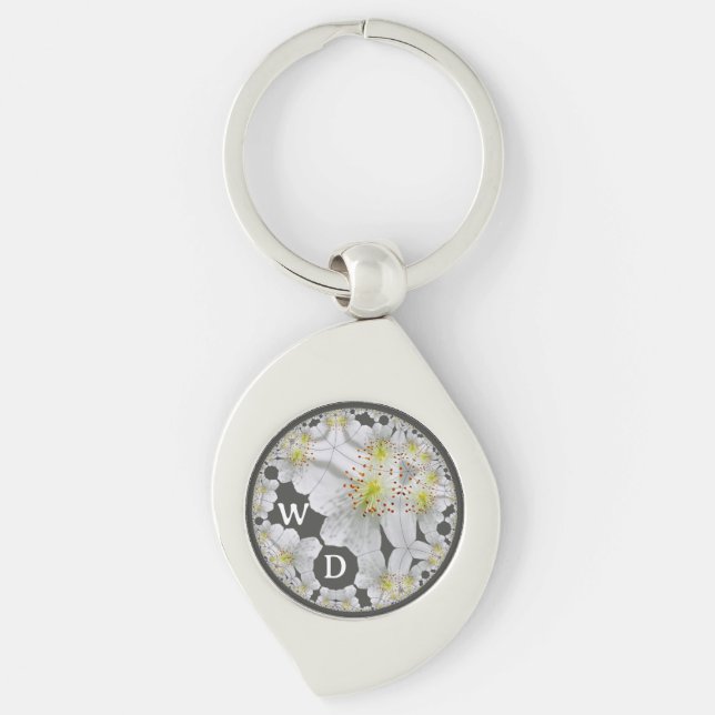 Chaveiro Carvões De Arte Flamental De Abstrato Monogramas (Frente)