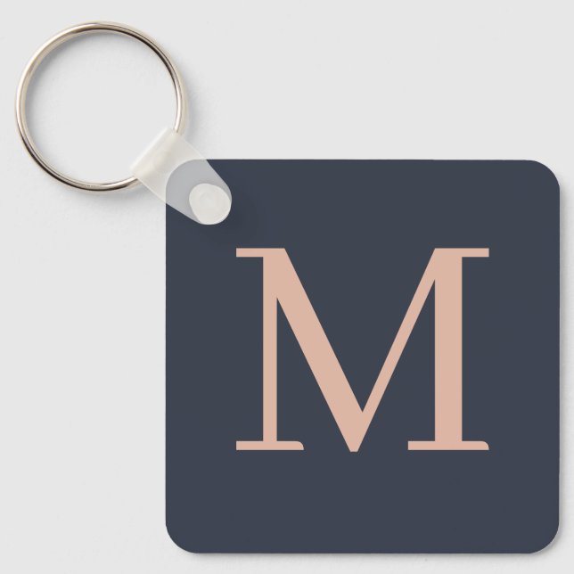 Chaveiro Carvões e Rosas claro personalizados monogramas (Frente)