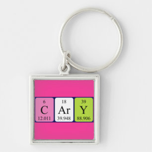 Chaveiro Cary periódico mesa name keyring