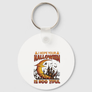 Chaveiro Casa Assombrada Boo Tiful de Halloween Lua Crescen