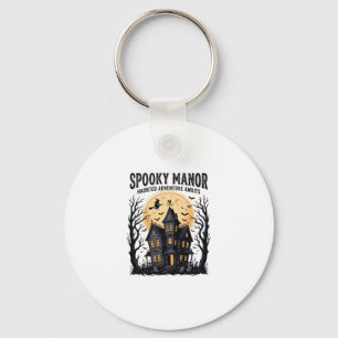 Chaveiro Casa Assombrada Halloween Gravura Vintage Assustad