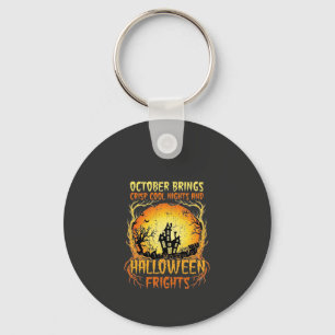 Chaveiro Casa Assombrada Terrores de Halloween Lua Cheia Ab