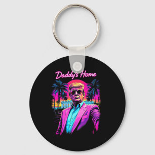 Chaveiro Casa do Papai Engraçado Casa Branca Trump Rosa 202