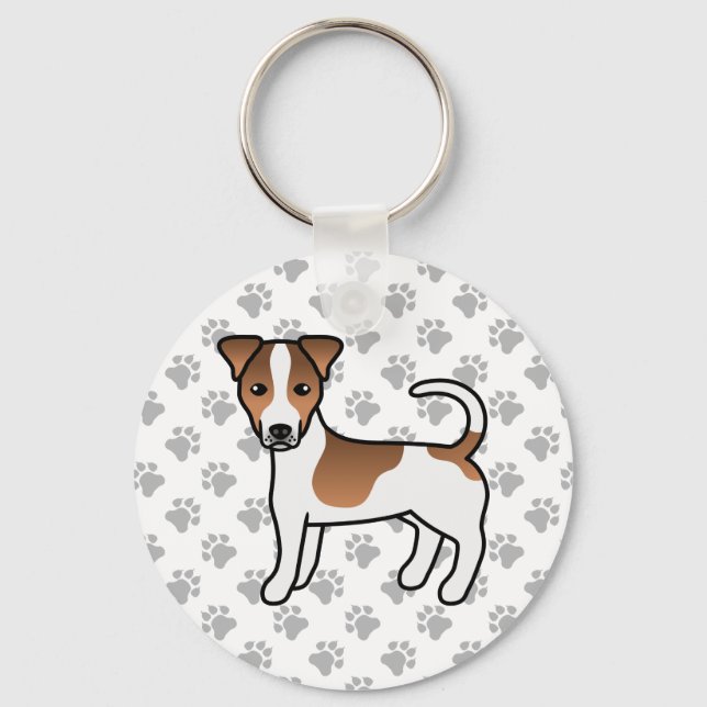 Chaveiro Casaco Branca E Suave Jack Russell Terrier Dog (Frente)