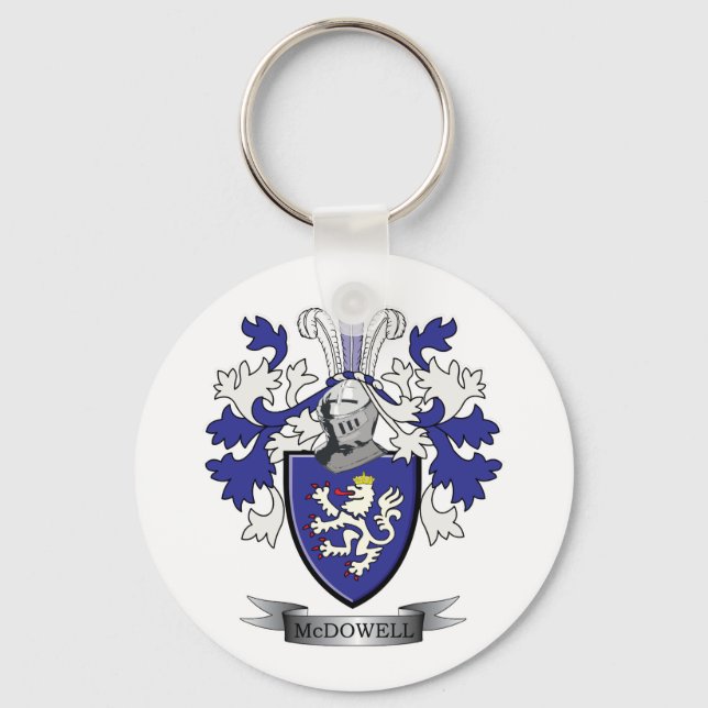 Chaveiro Casaco de armas da McDowell Family Crest (Frente)
