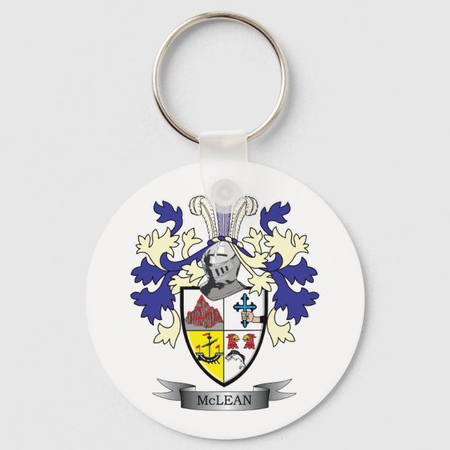 Chaveiro Casaco de armas da McLean Family Crest (Frente)