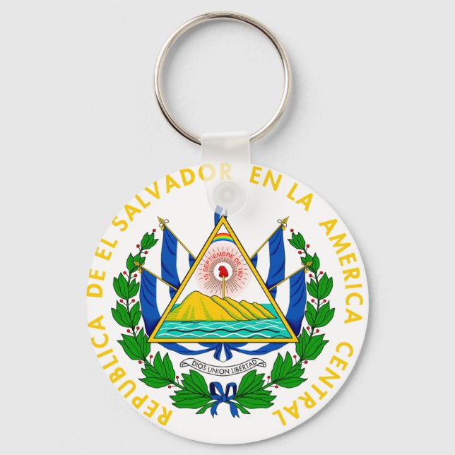 Chaveiro Casaco de armas de El Salvador SV (Frente)
