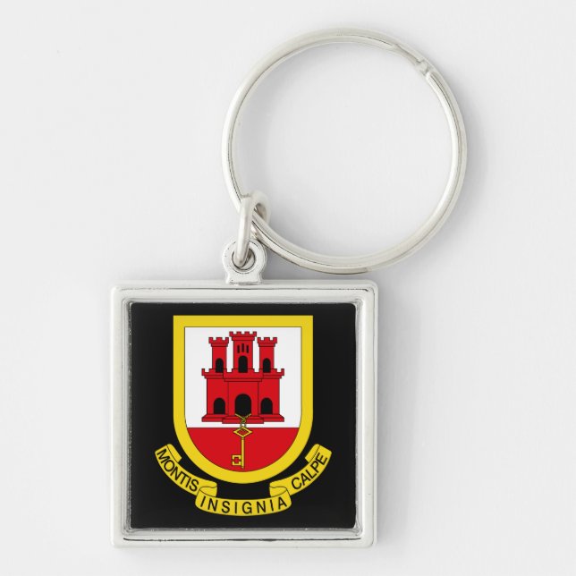 Chaveiro Casaco de armas de Gibraltar (Frente)