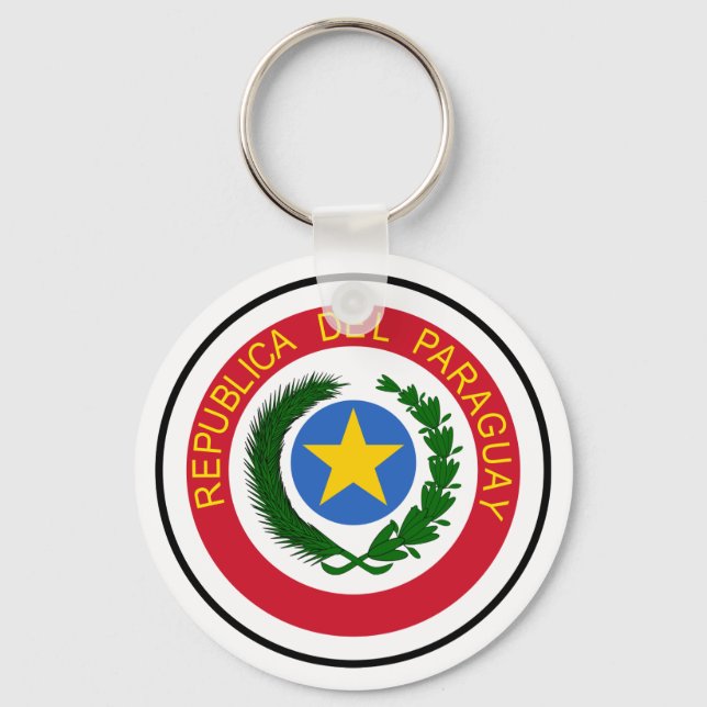 Chaveiro Casaco de armas do Paraguai (Frente)