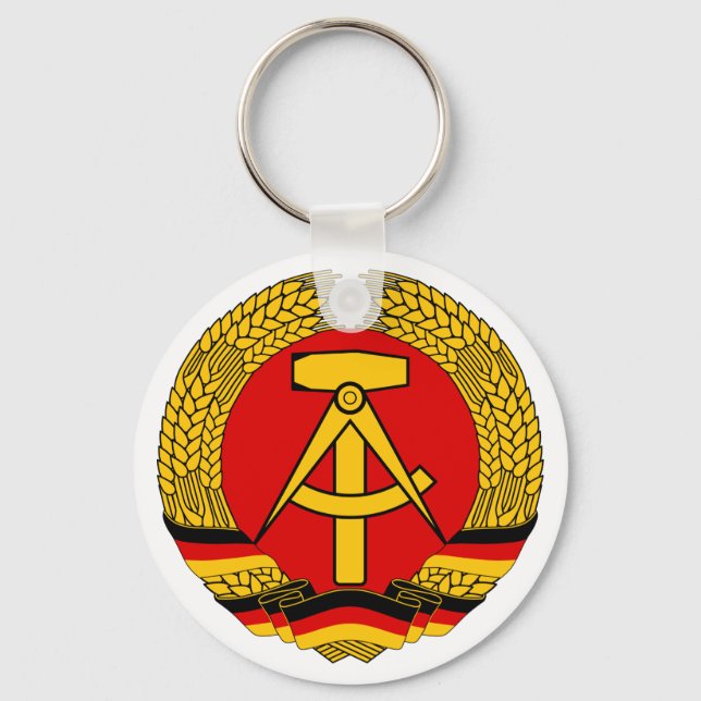 Chaveiro Casaco de armas East Germany - Símbolo Oficial da  (Frente)