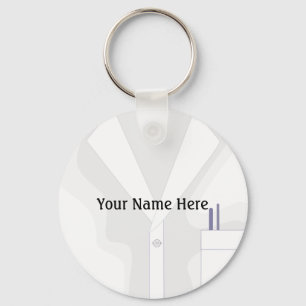 Chaveiro Casaco do botão de Jaqueta do laboratório