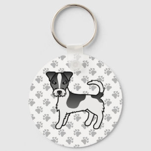 Chaveiro Casaco, Jack Russell Terrier, Cão Negro e Branco