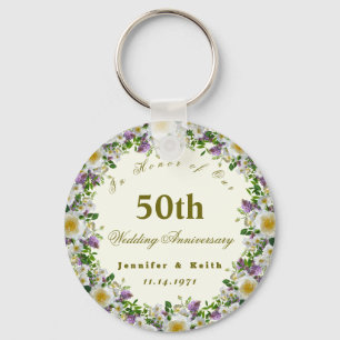 Chaveiro Casais personalizados 50º aniversário de casamen