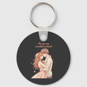 Chaveiro Casal de Anime Romântico - Doce Momento de Valenti