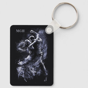 Chaveiro Casal de dança de monograma personalizado