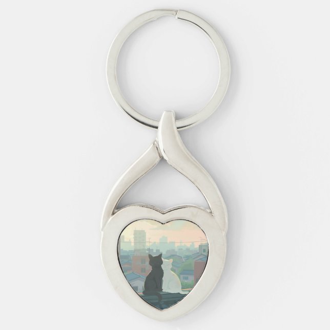 Chaveiro Casal de gatos (Frente)