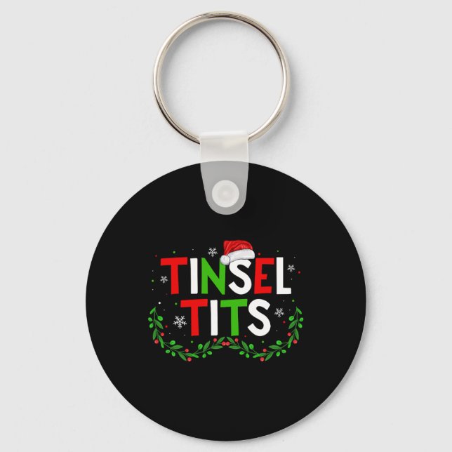 Chaveiro Casal de Natal Jingle Tinsel Matando Castanhas (Frente)