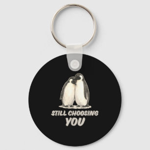 Chaveiro Casal de pinguins fofos ainda escolhendo você arte