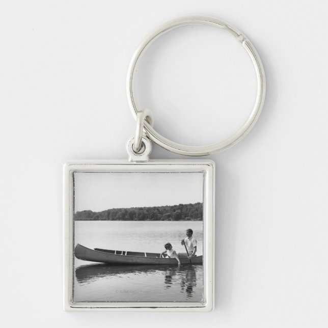 Chaveiro Casal em uma canoa (Frente)