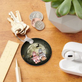 Chaveiro Casal Gnomo de Halloween