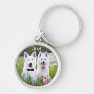 Chaveiro Casal romântico de cães se casando