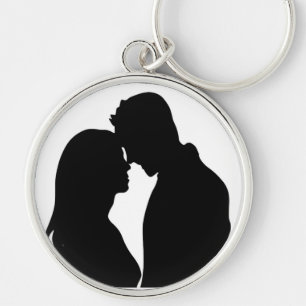 CHAVEIRO CASAL ROMÂNTICO SILHOUETE
