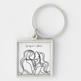 Chaveiro Casal Sapphic Personalizado