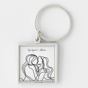 Chaveiro Casal Sapphic Personalizado