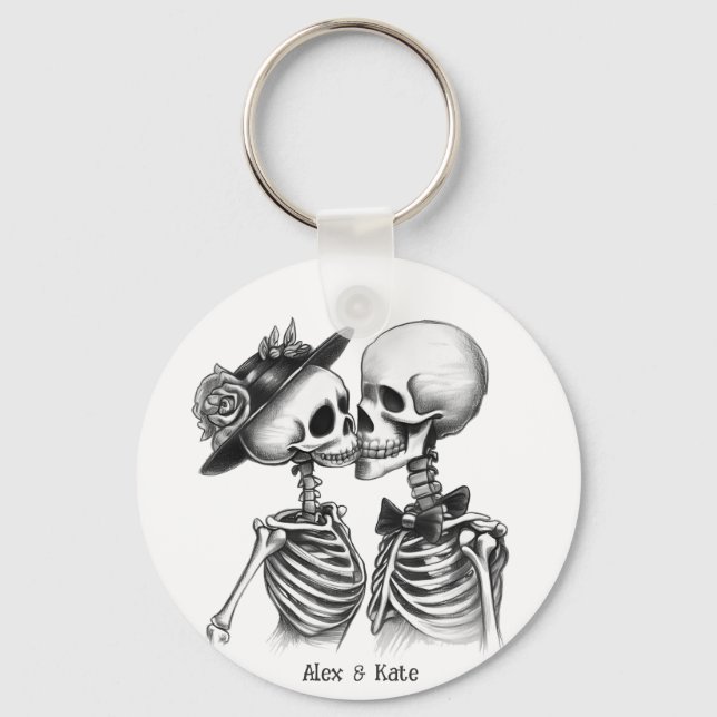 Chaveiro Casal Skeleton (Frente)