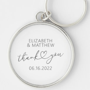 Chaveiro Casamento Cardíaco Mínimo Elegante Moderno