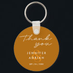 Chaveiro Casamento Elegante Mínimo de Tigre<br><div class="desc">Chaveiro de Casamento Elegante Mínimo de Tigre</div>