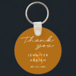 Chaveiro Casamento Elegante Mínimo de Tigre<br><div class="desc">Chaveiro de Casamento Elegante Mínimo de Tigre</div>