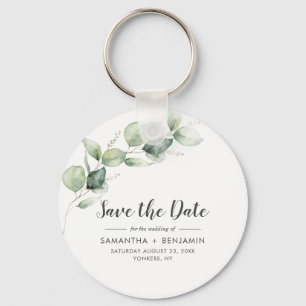 Chaveiro Casamento Eucalyptus Greenery Salvar a Data
