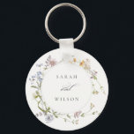 Chaveiro Casamento Floral de Ferida Floral Amarelo-Cinza<br><div class="desc">Se precisar de mais alguma personalização,  por favor,  sinta-se à vontade para me enviar uma mensagem em yellowfebstudio@gmail.com.</div>