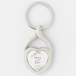 Chaveiro Casamento Geométrico da Rosa Romântica