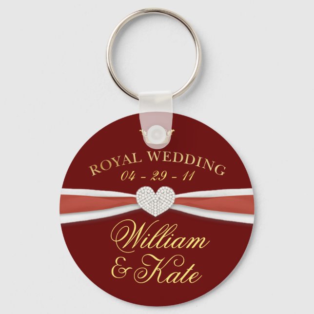Chaveiro Casamento Real - Presentes de William & Kate Keeps (Frente)