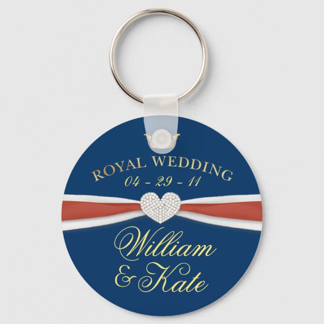 Chaveiro Casamento Real - Presentes de William & Kate Keeps (Frente)