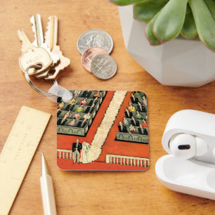 Chaveiro Casamento vintage, Art Deco Bride e Groom Recentem