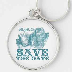 Chaveiro Casamentos vintage Aquamarine Ocidentais