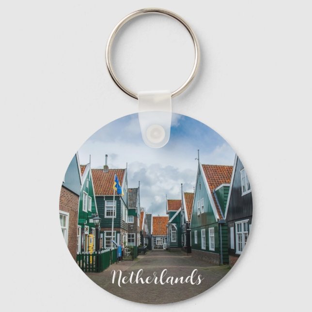 Chaveiro Casas tradicionais de madeira na aldeia de Marken (Frente)