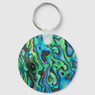 Chaveiro Casca azul-verde do abalone