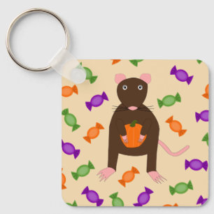 Chaveiro Casca de Halloween e Abóbora Personalizados