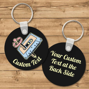 Chaveiro Cassete de áudio com lápis