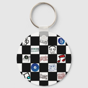 Chaveiro Cassetes de Música de Quadro de Verificação Retroa